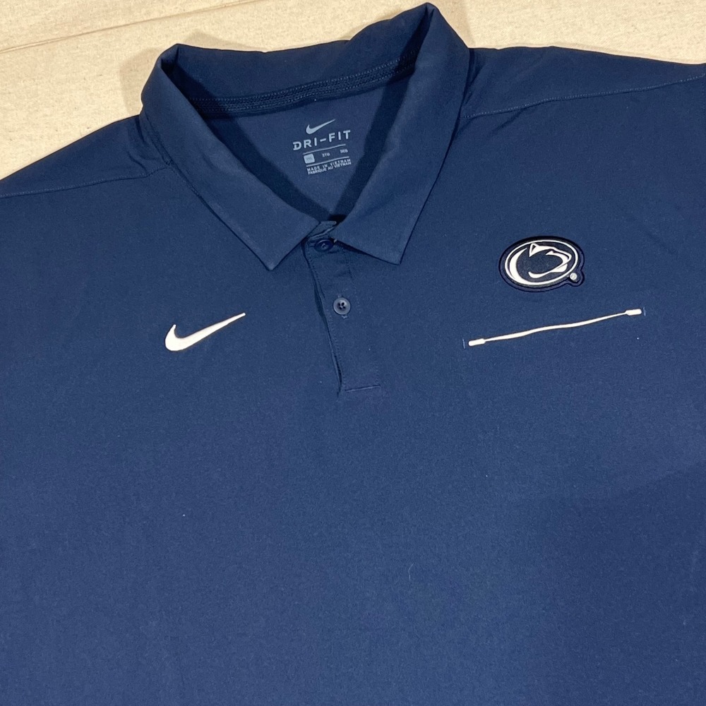 Nike Dri-FIT Penn State Nittany Lions On Field Polo‎ Shirt Navy Blue 3XL Golf